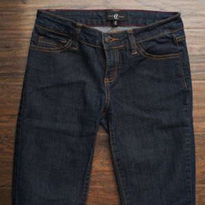 CELLO JEANS: Dark blue skinny fit w/ gold threads